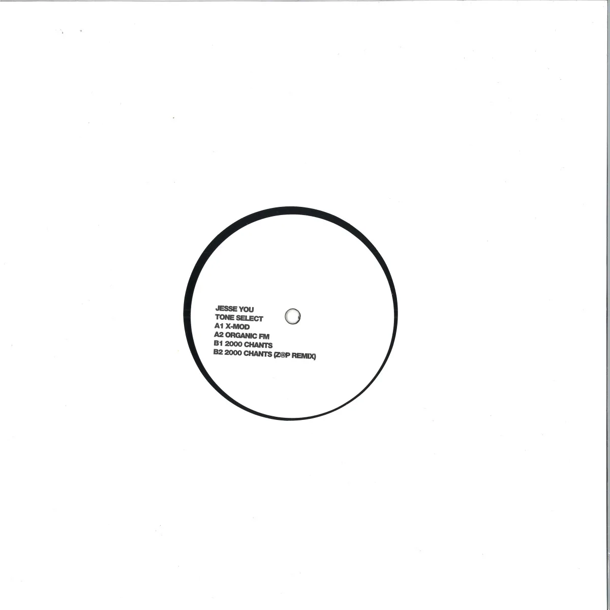 Back cover — Jesse You — Tone Select
