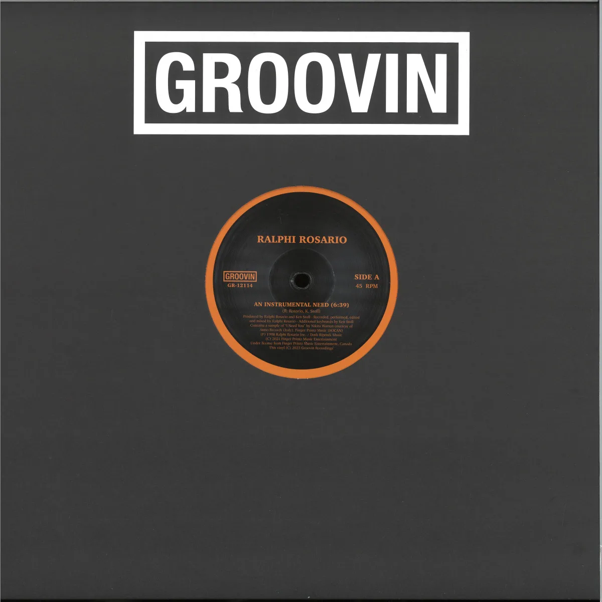 RALPHI ROSARIO — AN INSTRUMENTAL NEED / TAKE ME UP