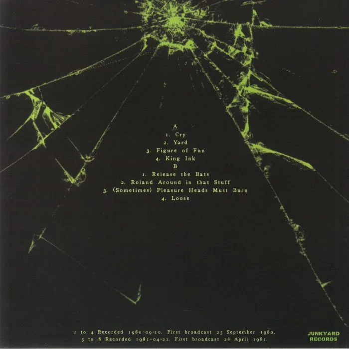 Back cover — The BIRTHDAY PARTY — Peel Sessions Vol 1