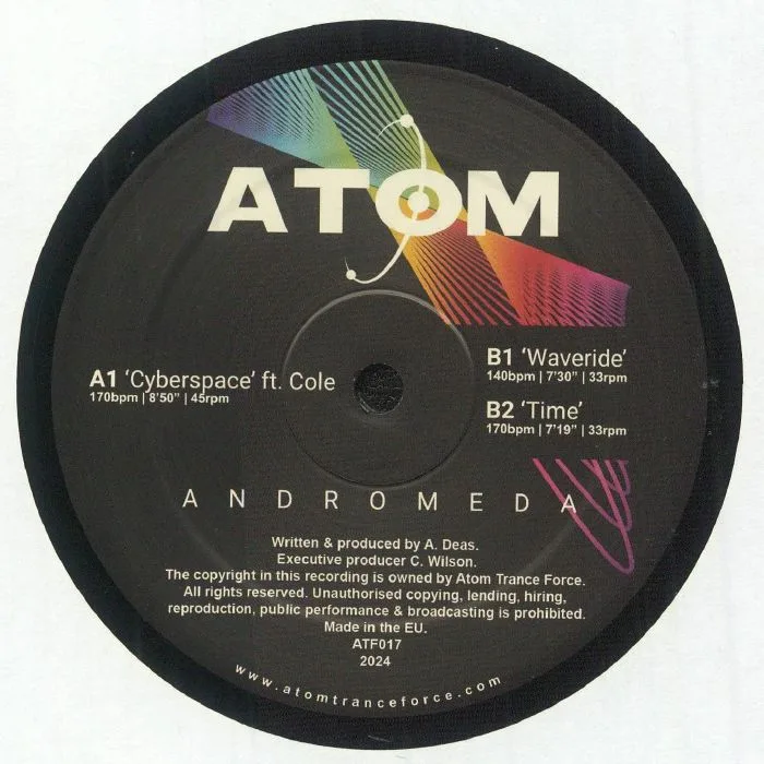 Обратная сторона обложки — Andromeda — Cyberspace EP