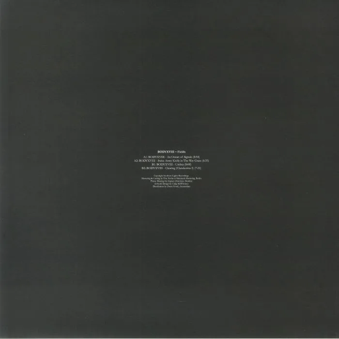 Back cover — BODYXVIII — Fields