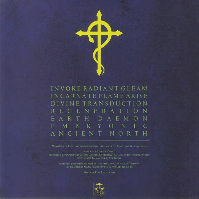 Back cover — LUMINOUS VAULT — Animate The Emptiness