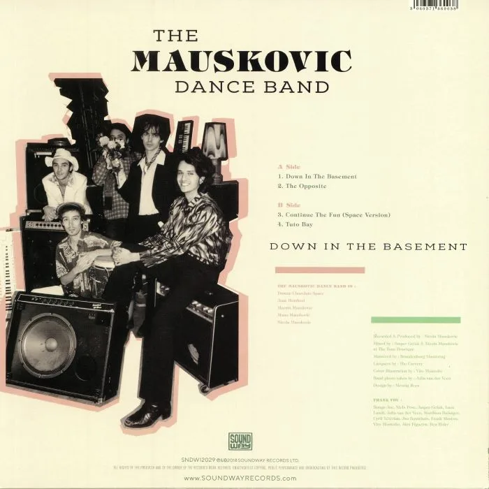 Back cover — The MAUSKOVIC DANCE BAND — Down In The Basement