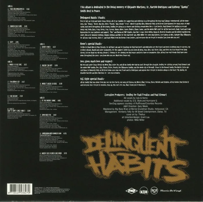 Обратная сторона обложки — DELINQUENT HABITS — Delinquent Habits