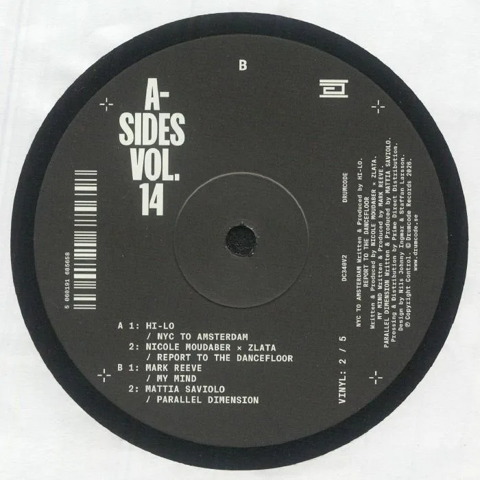 Back cover — HI LO / NICOLE MOUDABER / ZLATA / MARK REEVE / MATTIA SAVIOLO — A Sides Vol 14 V2