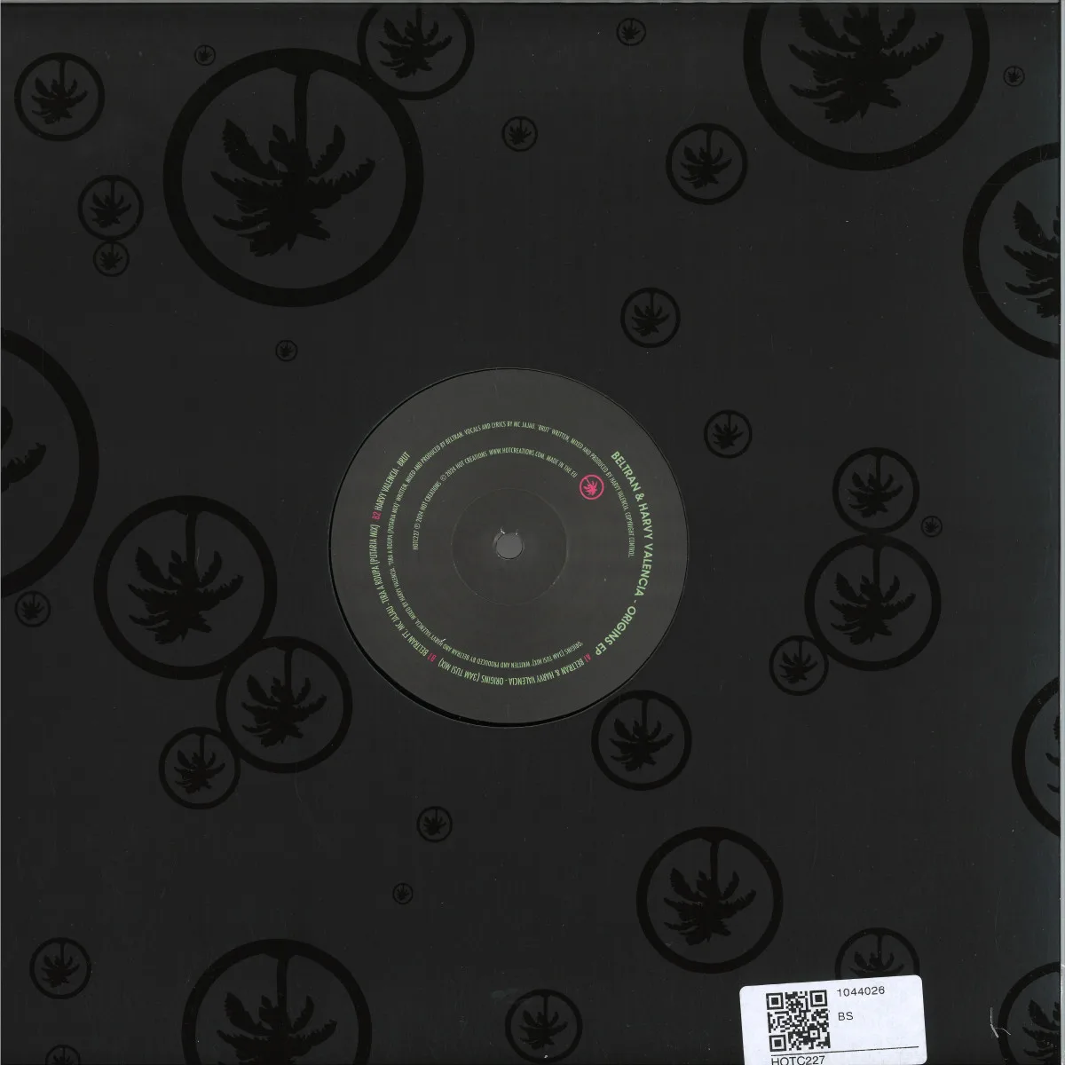 Back cover — Harvy Valencia&Beltran — Origins EP