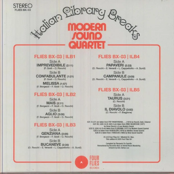 Обратная сторона обложки — MODERN SOUND QUARTET — Italian Library Breaks