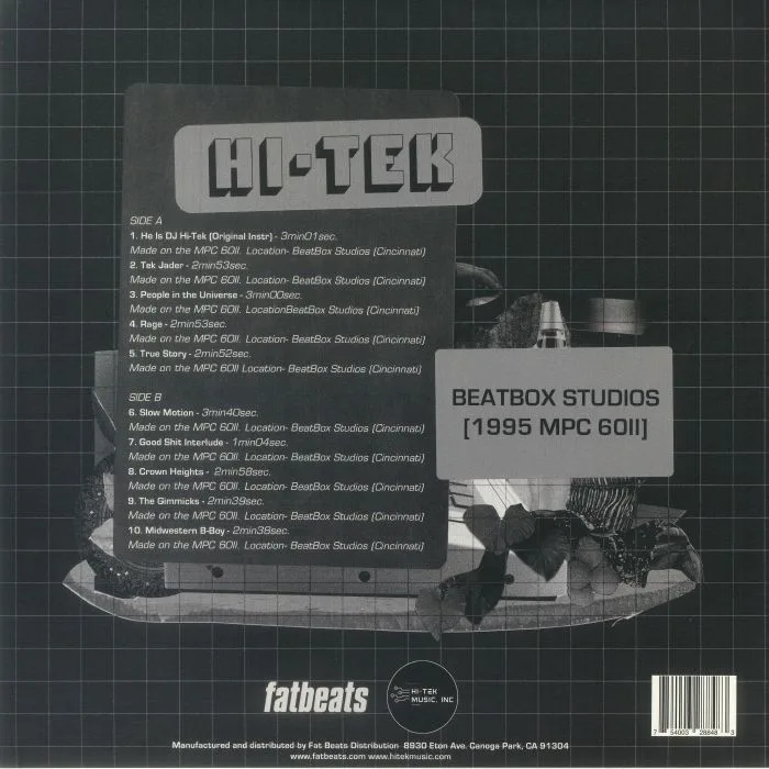 Обратная сторона обложки — HI TEK — Beatbox Studios (1995 MPC 60II)
