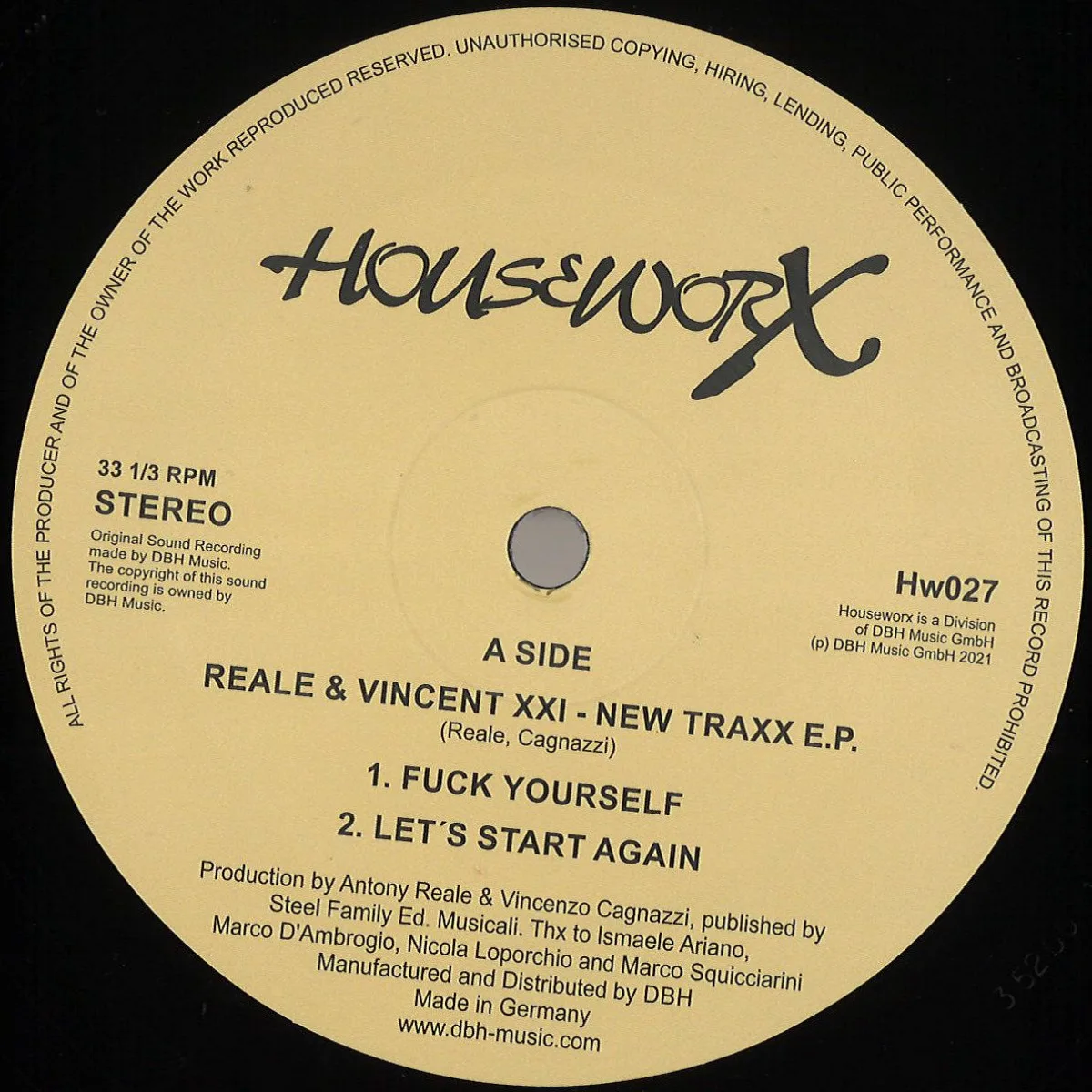 Reale&Vincent Xxi — NEW TRAXX E.P.