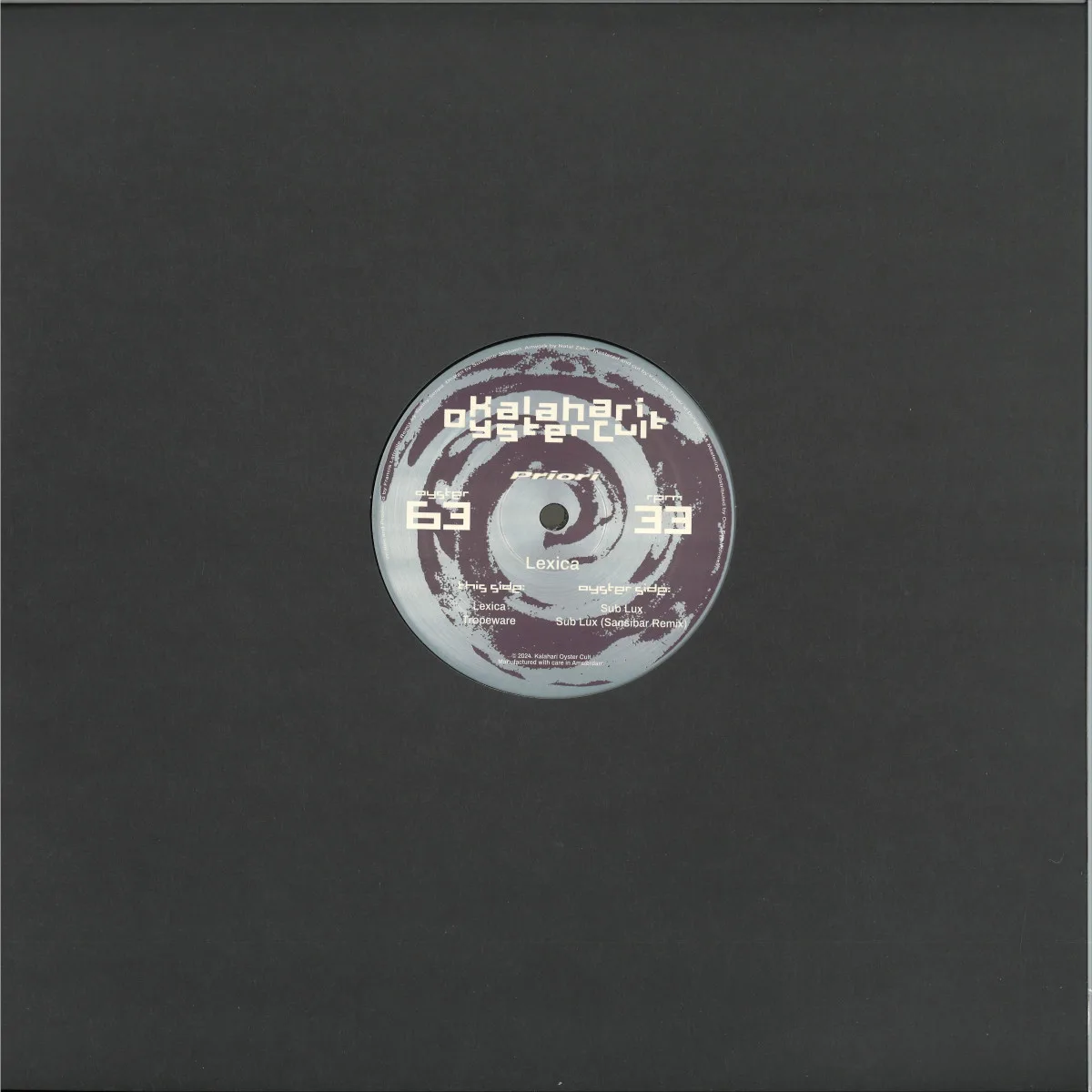 Back cover — Priori — Lexica
