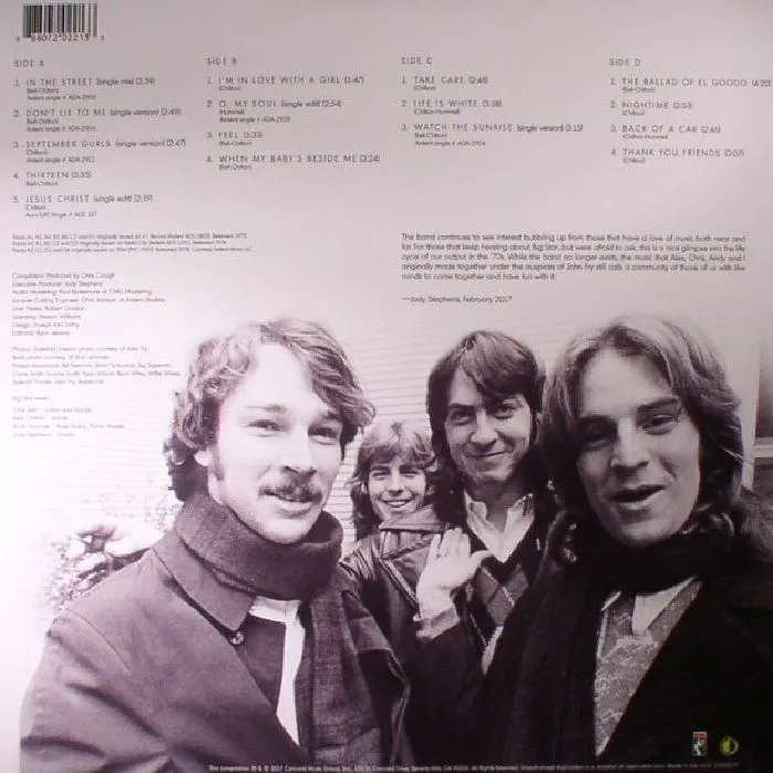 Обратная сторона обложки — BIG STAR — The Best Of Big Star