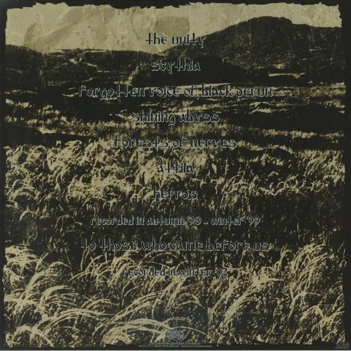 Обратная сторона обложки — HATE FOREST — Scythia (reissue)