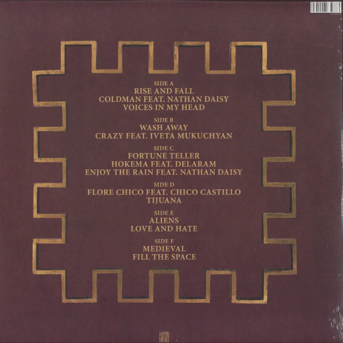 Обратная сторона обложки — Bedouin — Temple Of Dreams LP 3x12"