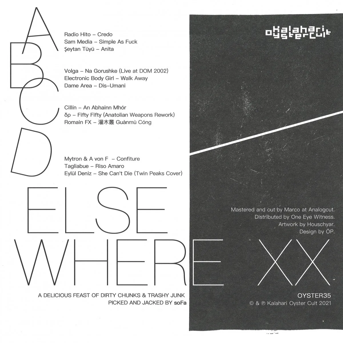 Обратная сторона обложки — Various — Elsewhere XX (2x12")