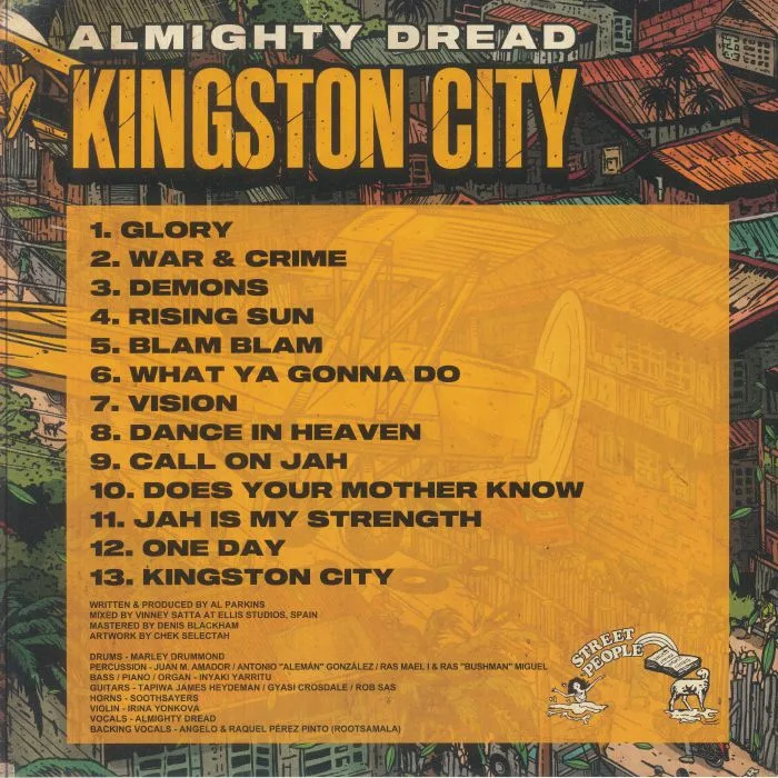 Обратная сторона обложки — ALMIGHTY DREAD — Kingston City