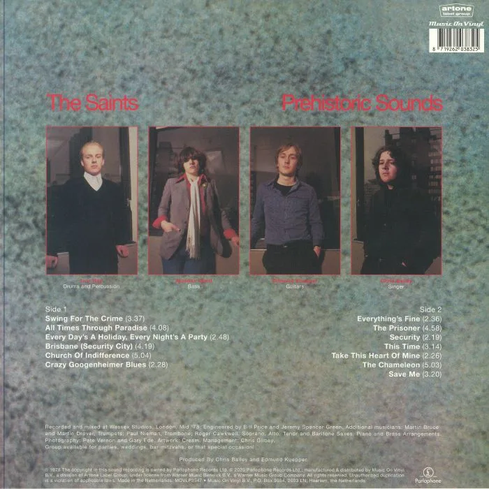 Обратная сторона обложки — The SAINTS — Prehistoric Sounds (reissue)