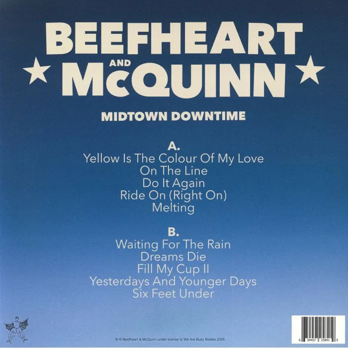 Back cover — BEEFHEART / McQUINN — Midtown Downtime