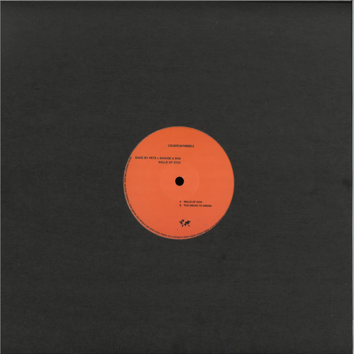 Back cover — Made By Pete X Savage&Shē — Walls Of Zion EP
