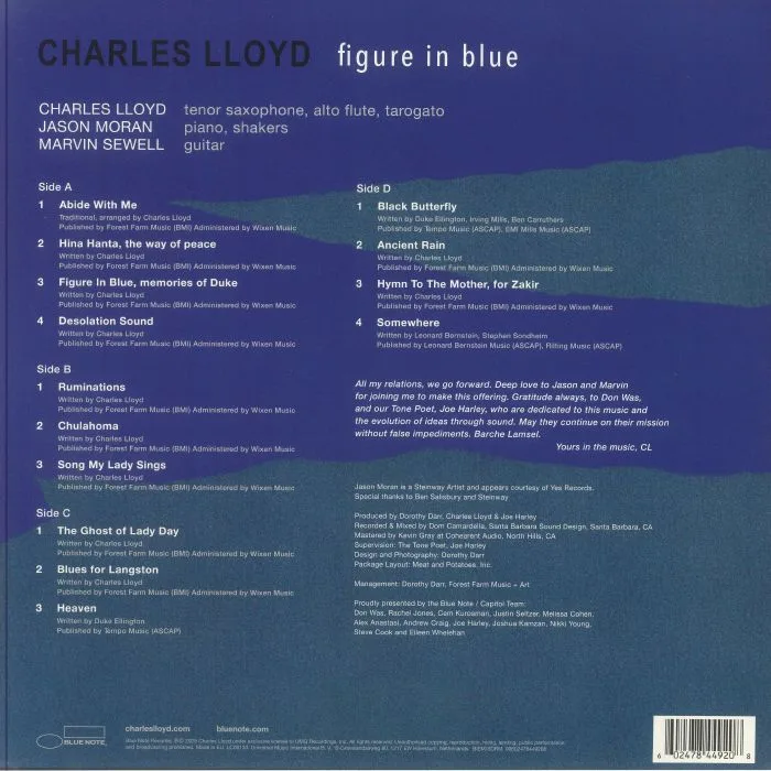 Обратная сторона обложки — Charles LLOYD — Figure In Blue
