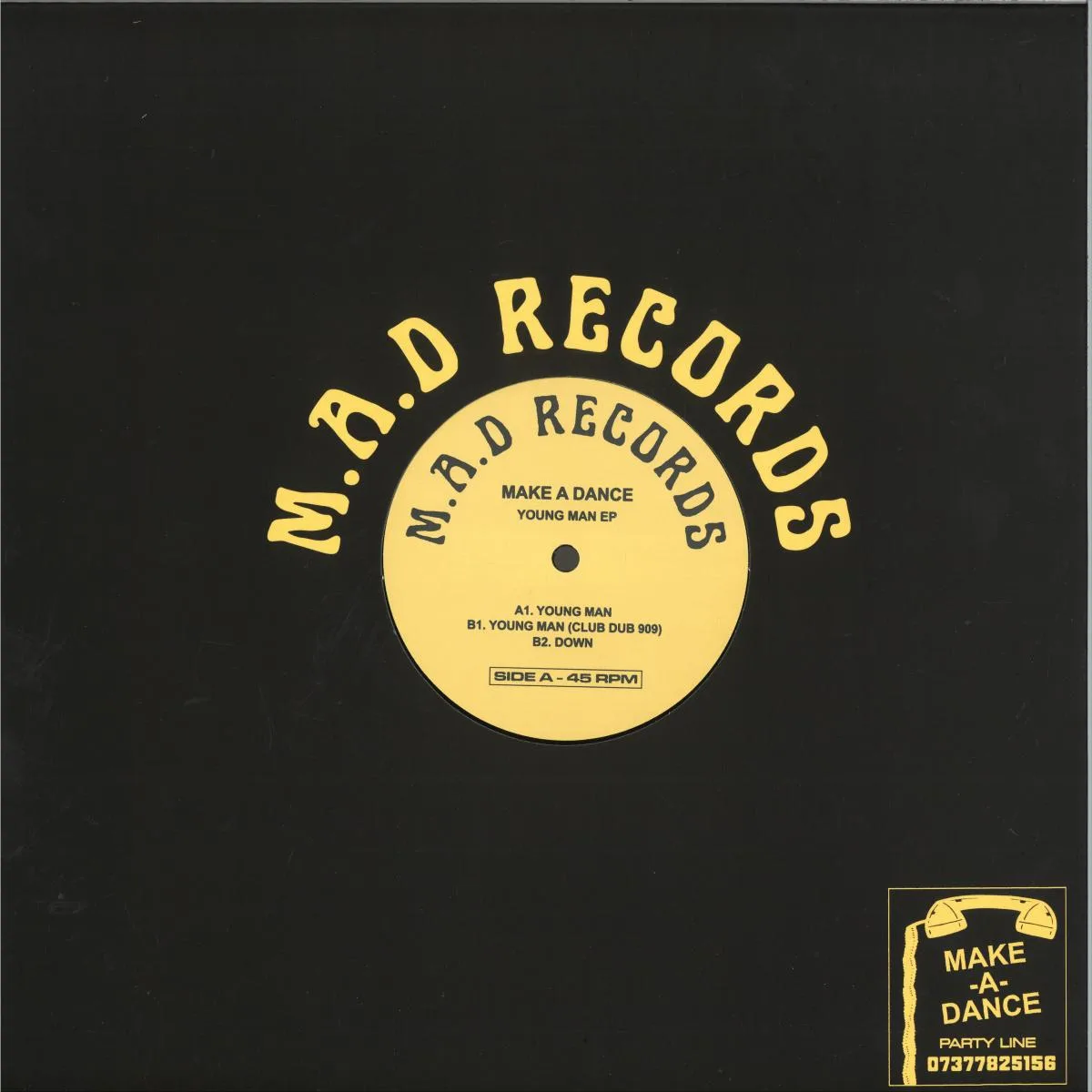 Back cover — Make A Dance — Young Man EP