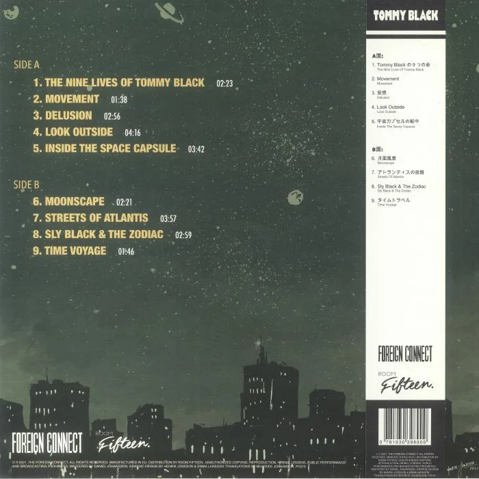 Обратная сторона обложки — TOMMY BLACK — The Nine Lives Of Tommy Black (reissue)