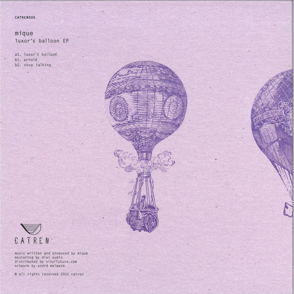 Обратная сторона обложки — Mique — luxor's balloon EP