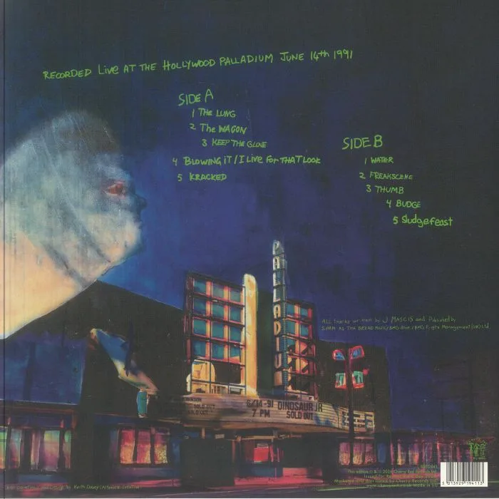 Back cover — DINOSAUR JR — Live In Hollywood 1991: The Green Mind Tour (Record Store Day RSD 2026)