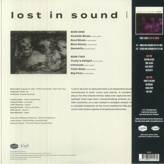 Обратная сторона обложки — Yusef LATEEF — Lost In Sound (Record Store Day RSD 2026)