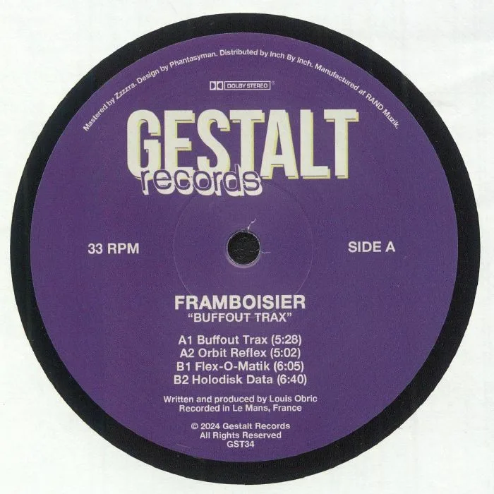 Лицевая сторона обложки — FRAMBOISIER — Buffout Trax
