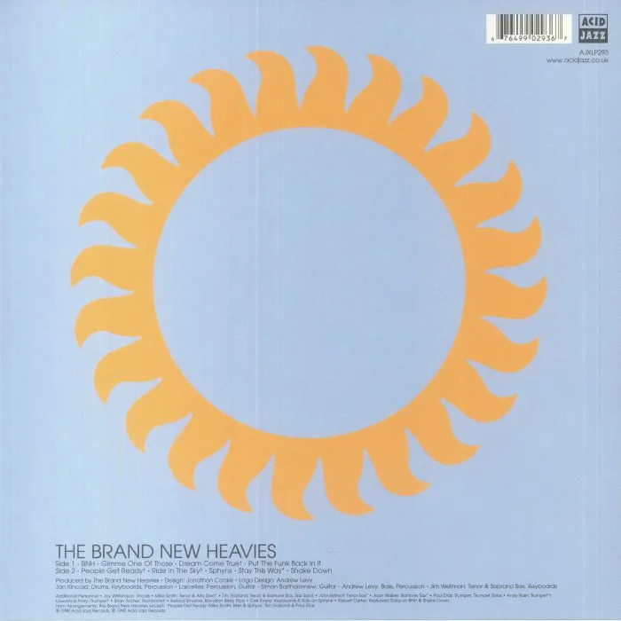 Back cover — The BRAND NEW HEAVIES — The Brand New Heavies