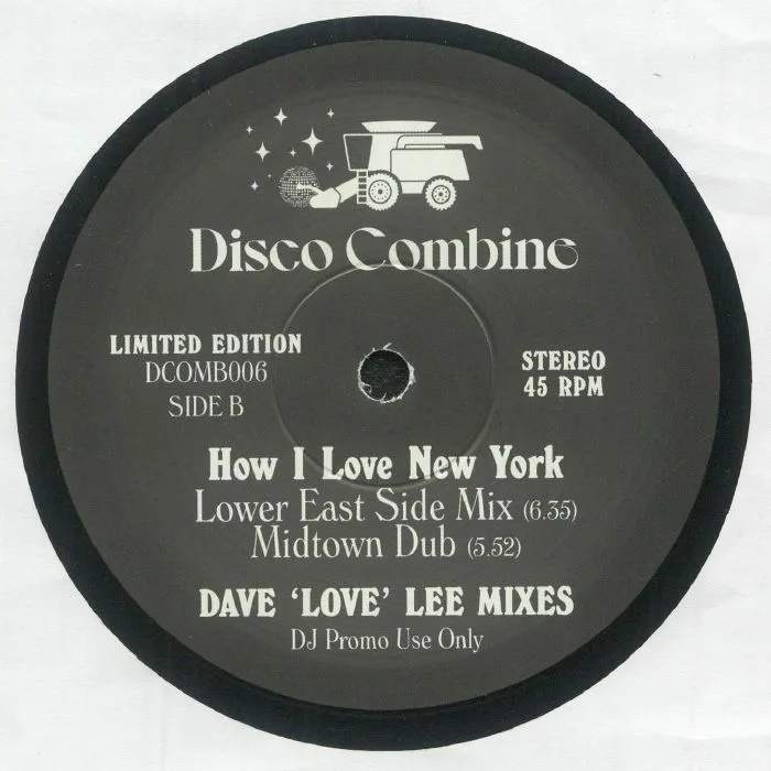 Обратная сторона обложки — DISCO COMBINE — Lovin' You (Was My Mistake) / How I Love New York (Dave 'Love' Lee Mixes) (B-STOCK)