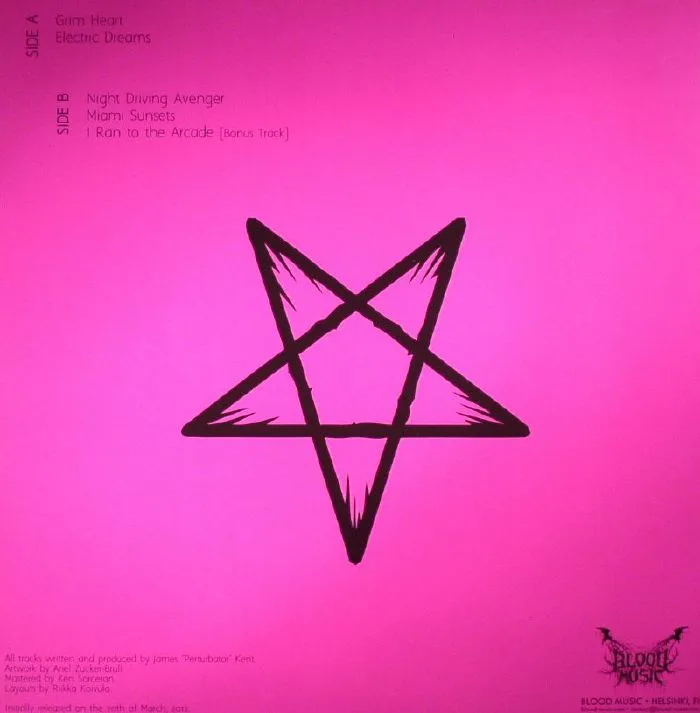 Back cover — PERTURBATOR — Night Driving Avenger