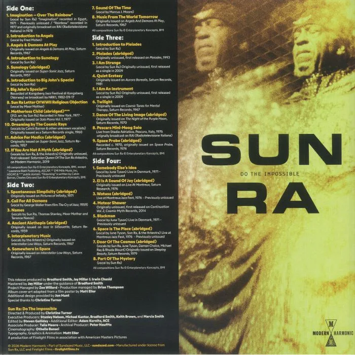 Обратная сторона обложки — SUN RA — Do The Impossible (Soundtrack)