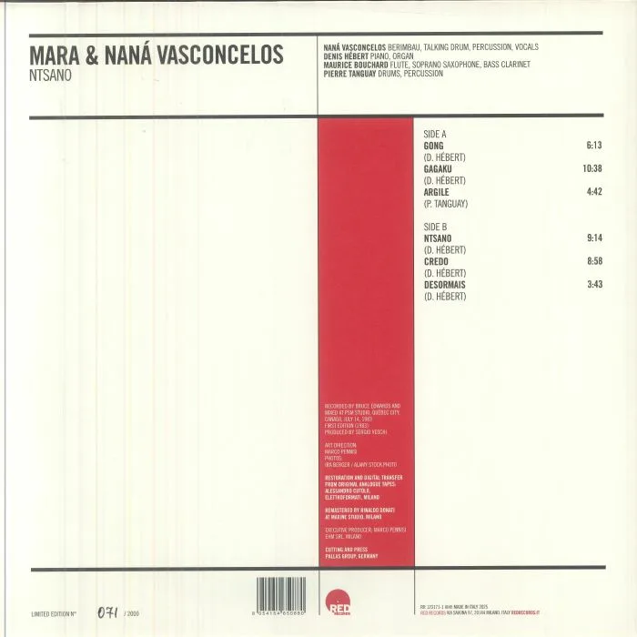 Обратная сторона обложки — MARA / NANA VASCONCELOS — Ntsano (remastered)