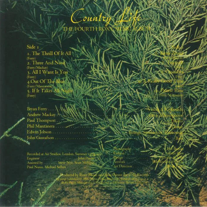 Обратная сторона обложки — ROXY MUSIC — Country Life (half speed remastered)