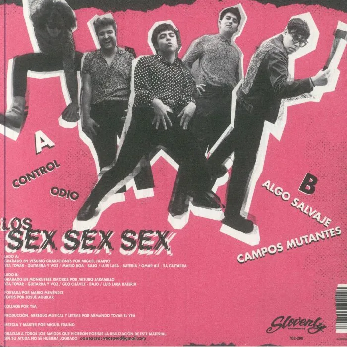 Back cover — LOS SEX SEX SEX — Control EP