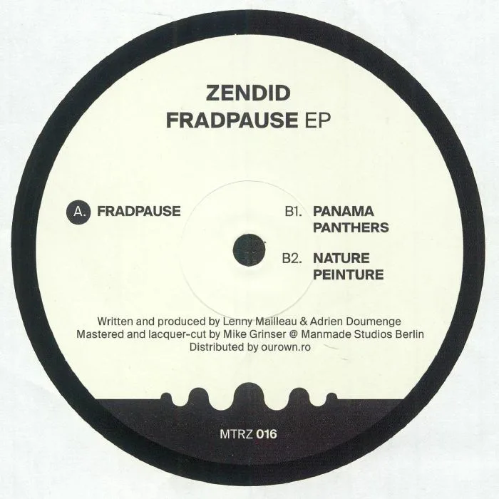 Лицевая сторона обложки — ZENDID — Fradpause EP