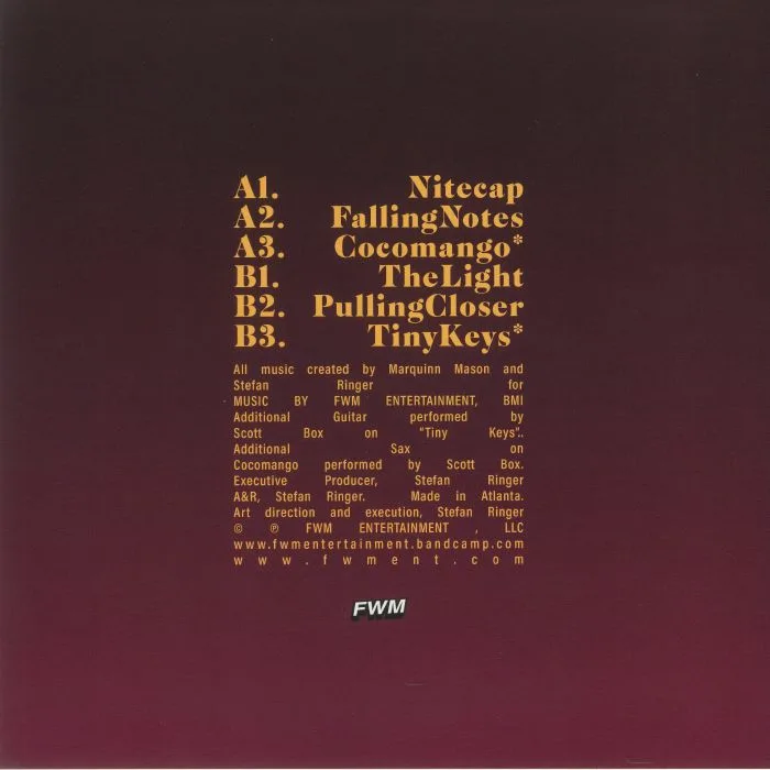 Back cover — Marquinn MASON / STEFAN RINGER — Nitecap