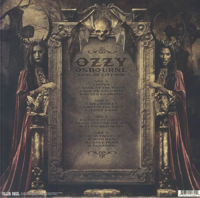 Обратная сторона обложки — Ozzy OSBOURNE — Kansas City 1986