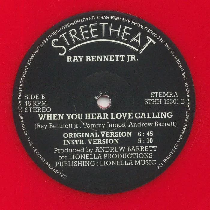 Обратная сторона обложки — Ray Jr BENNETT — When You Hear Love Calling (reissue)