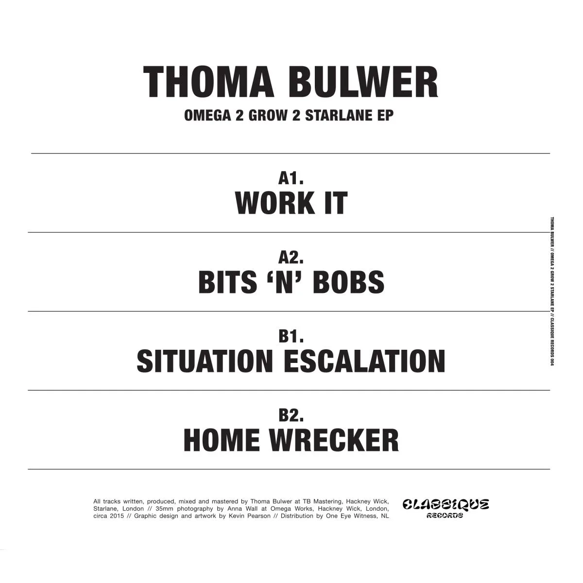Обратная сторона обложки — Thoma Bulwer — Omega 2 Grow 2 Starlane EP