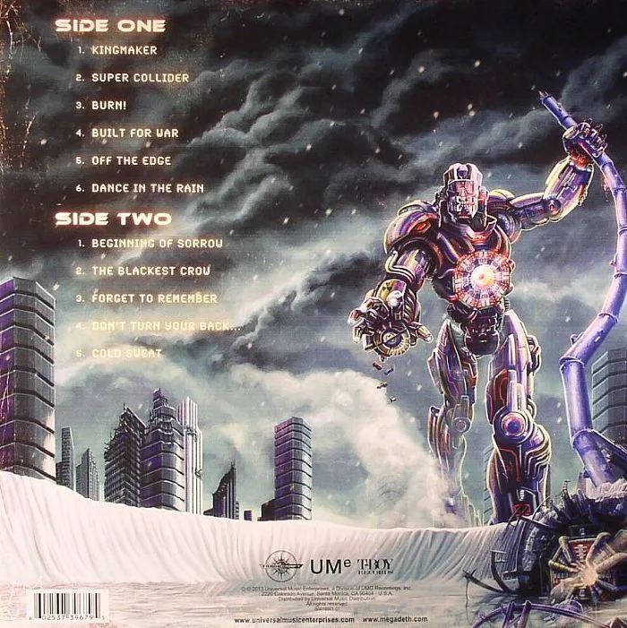 Back cover — MEGADETH — Super Collider