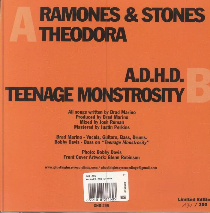 Back cover — Brad MARINO — Ramones & Stones