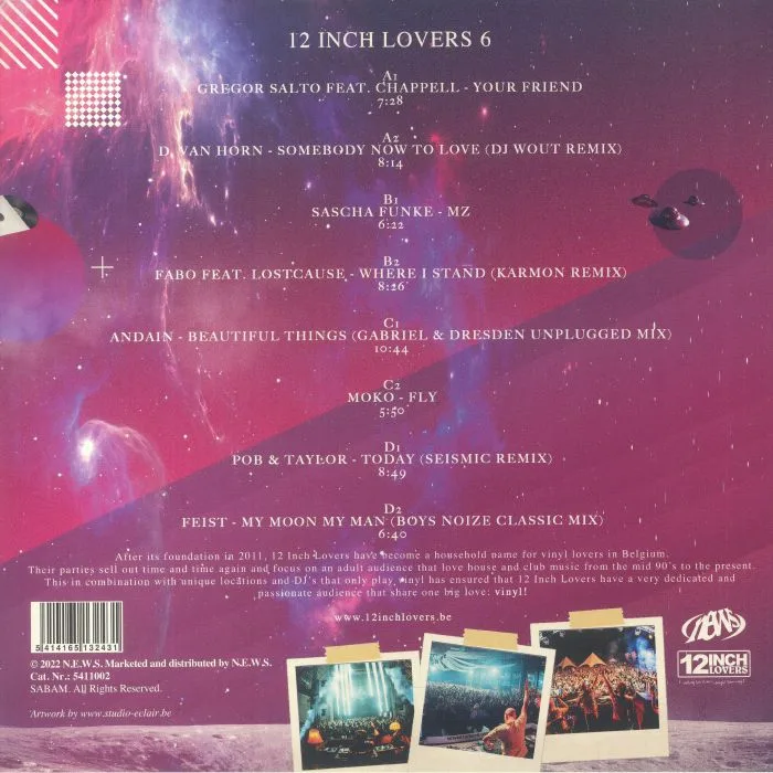 Обратная сторона обложки — VARIOUS — 12 Inch Lovers 6