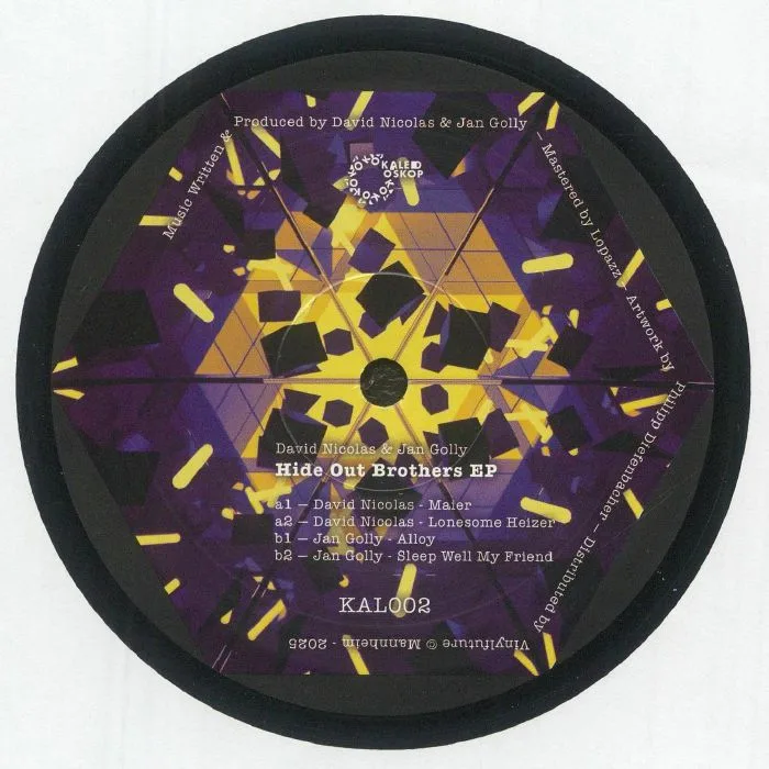 Лицевая сторона обложки — David NICOLAS / JAN GOLLY — Hide Out Brothers EP