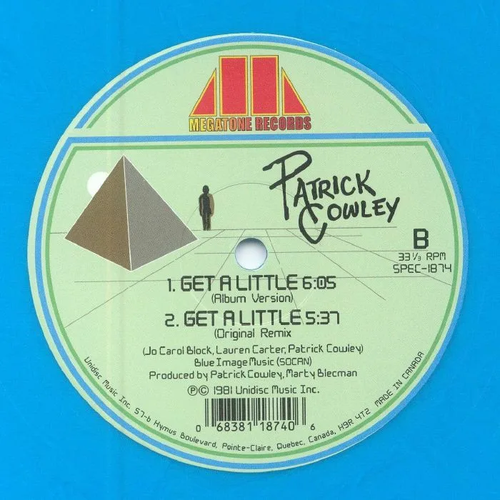 Back cover — Patrick COWLEY — Get A Little (Alan Dixon remixes)