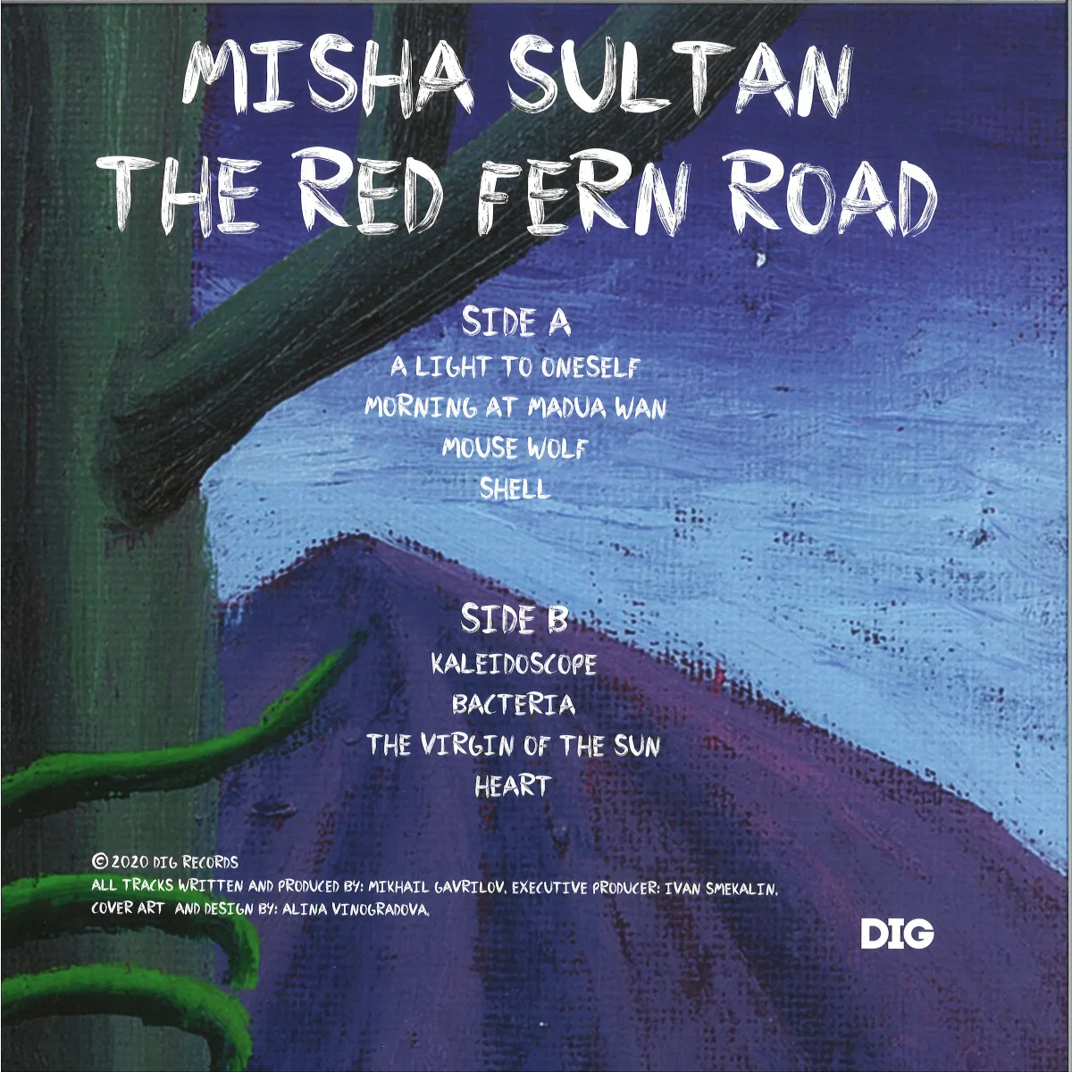 Back cover — Misha Sultan — THE RED FERN ROAD LP