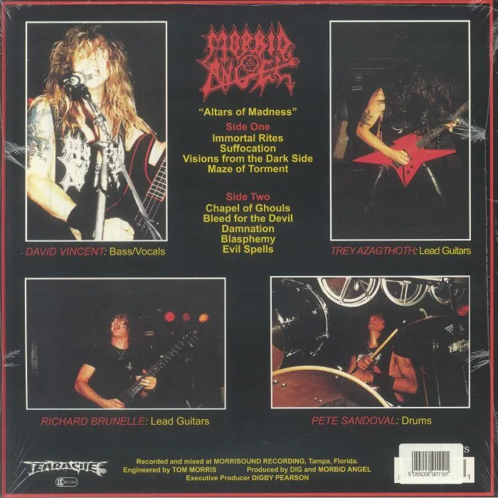 Обратная сторона обложки — MORBID ANGEL — Altars Of Madness (reissue)