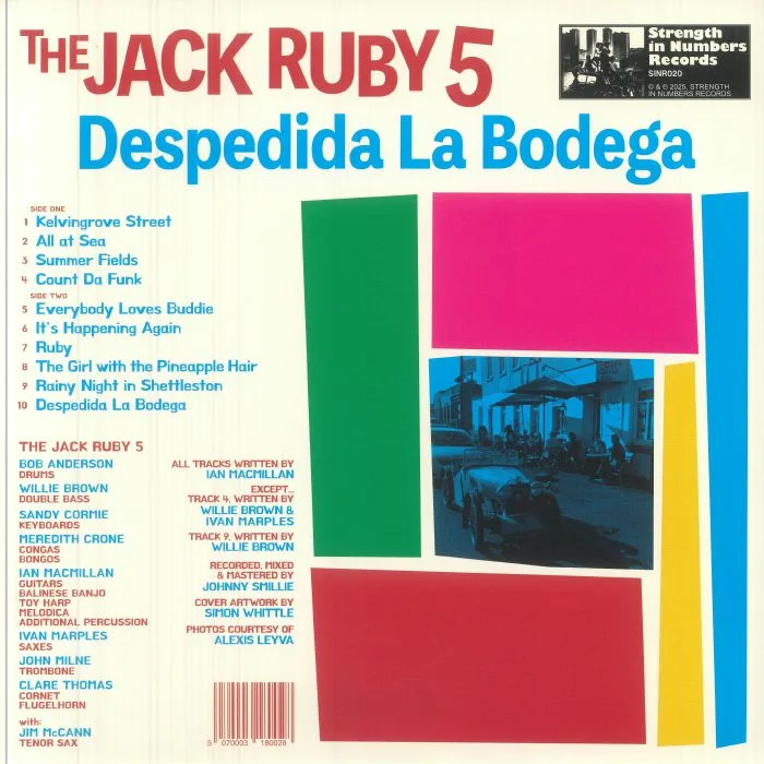Обратная сторона обложки — The JACK RUBY 5 — Despedida La Bodega