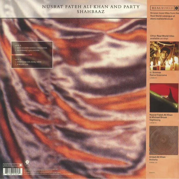 Back cover — Nusrat Fateh Ali KHAN & PARTY — Shahbaaz